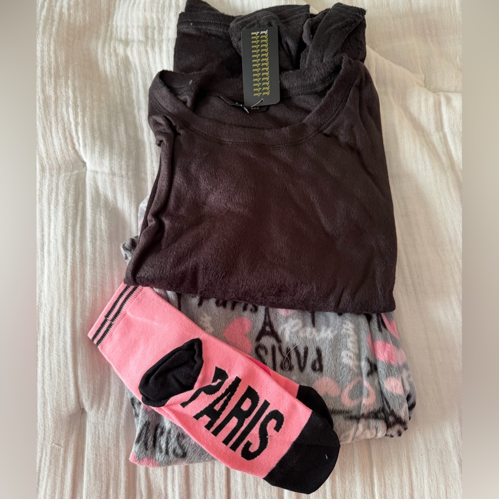 Just Love Black and Pink Pajama Set